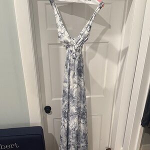 Baltic Born Blue and White Floral Maxi Dress